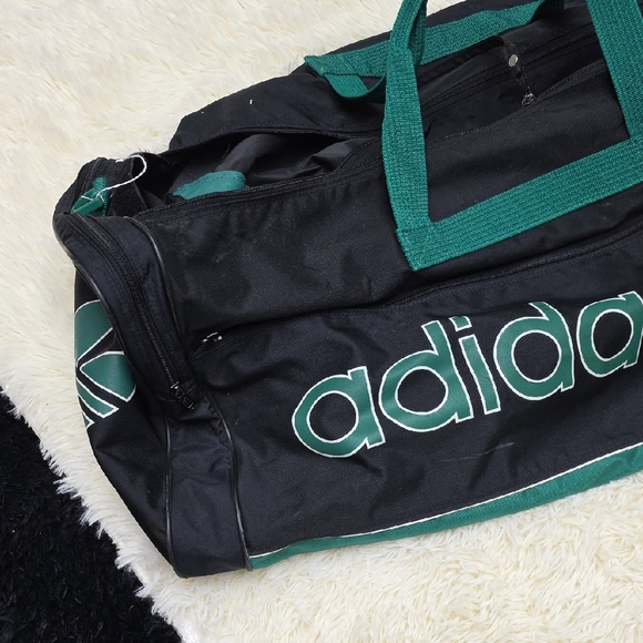 Adidas Vintage Black and Teal Sports Bag - Picture 2 of 14